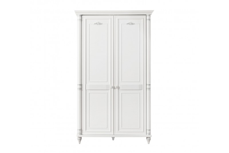 Armoire classique à 2 portes ouvrantes coloris blanc