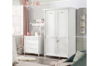 Armoire classique à 2 portes ouvrantes coloris blanc