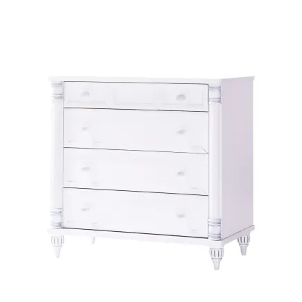 Commode blanche 4 tiroirs  style classique