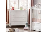 Commode blanche 4 tiroirs  style classique