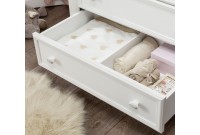 Commode blanche 4 tiroirs  style classique