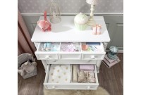 Commode blanche 4 tiroirs  style classique