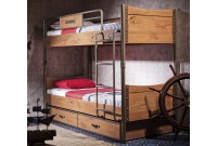 Lit superposé  90 x 200 cm design pirate pour chambre enfant