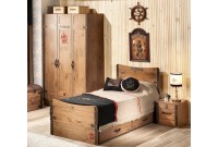 Armoire enfant effet " Pirates " à 3 portes ouvrantes