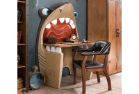 Bureau design PIRATE pour chambre enfant coloris marron