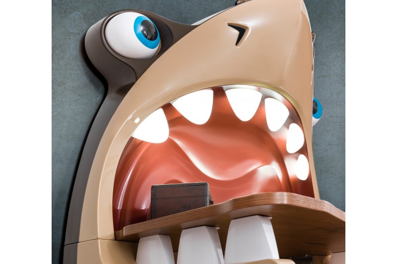 Bureau design PIRATE pour chambre enfant coloris marron