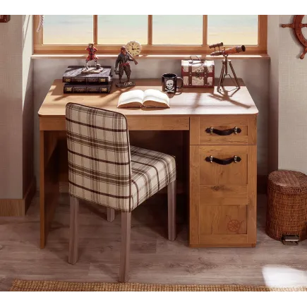 Bureau enfant design PIRATE en bois coloris marron 2