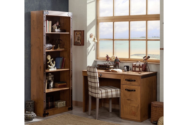 Bureau enfant design PIRATE en bois coloris marron