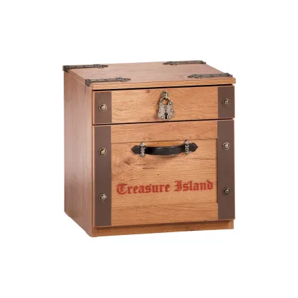 Table de chevet  enfant  à 2 tiroirs effet "Pirates"