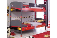 Lit superposé  90 x 190 cm design "champion racer" pour chambre enfant