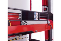 Lit superposé  90 x 190 cm design "champion racer" pour chambre enfant