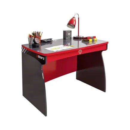 Bureau enfant design racer cars teinté rouge et gris