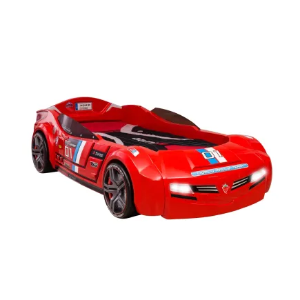 Lit voiture rouge pour enfant design avec LED