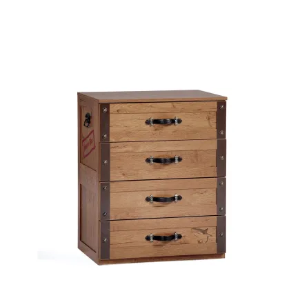 Commode enfant  à 4 tiroirs effet " Pirates "
