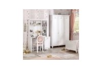 Armoire blanche style classique à 3 portes ouvrantes