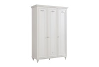 Armoire blanche style classique à 3 portes ouvrantes