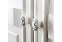 Armoire blanche style classique à 2 portes ouvrantes