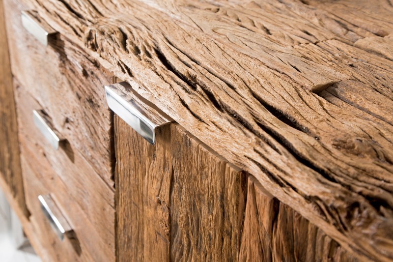 Enfilade design 2 portes 3 tiroirs en bois massif