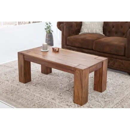 Table basse 100 cm rectangelaire en bois massif 2