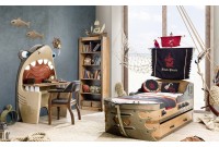 Bureau design PIRATE pour chambre enfant coloris marron