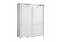 Armoire blanche classique à 2 portes coulissantes