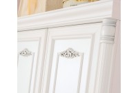 Armoire blanche style baroque à 3 portes ouvrantes