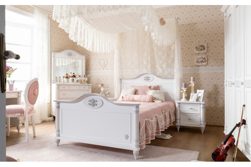 Bureau junior design classique coloris blanc