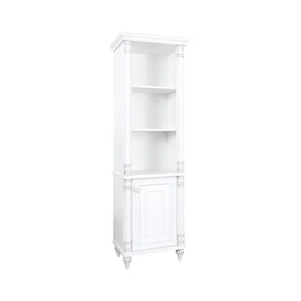 Bibliothéque à 3 niches design classique coloris blanc 2