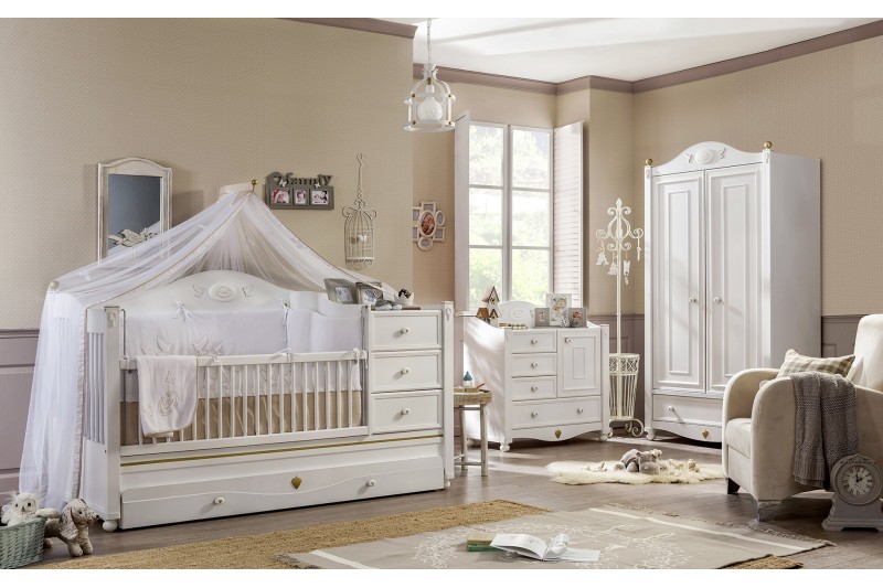 Chambre bébé contemporaine blanche Eloise