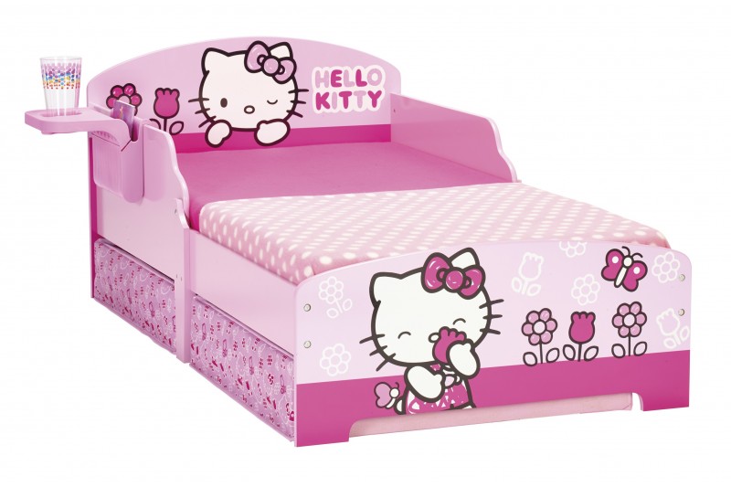 Lit pour fille design Hello Kitty avec rangement