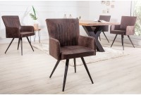 Ensemble de 2 chaises scandinaves coloris brun