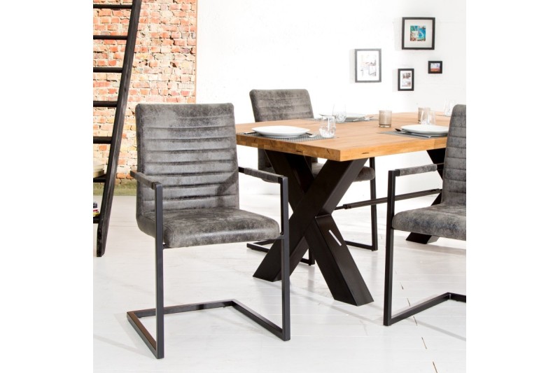 Ensemble de 4 chaises de salle à manger design coloris gris
