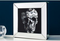Tableau design Crâne en cristaux mural 20x20 cm