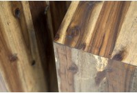 Colonne décorative 50 cm en bois massif naturel