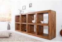 Étagère 180 cm design à 8 niches en bois massif