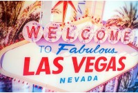 Tableau design Las Vegas en verre trempé 120 x 80 cm