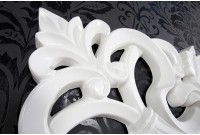 Miroir design encadré en polyrésine teinté blanc