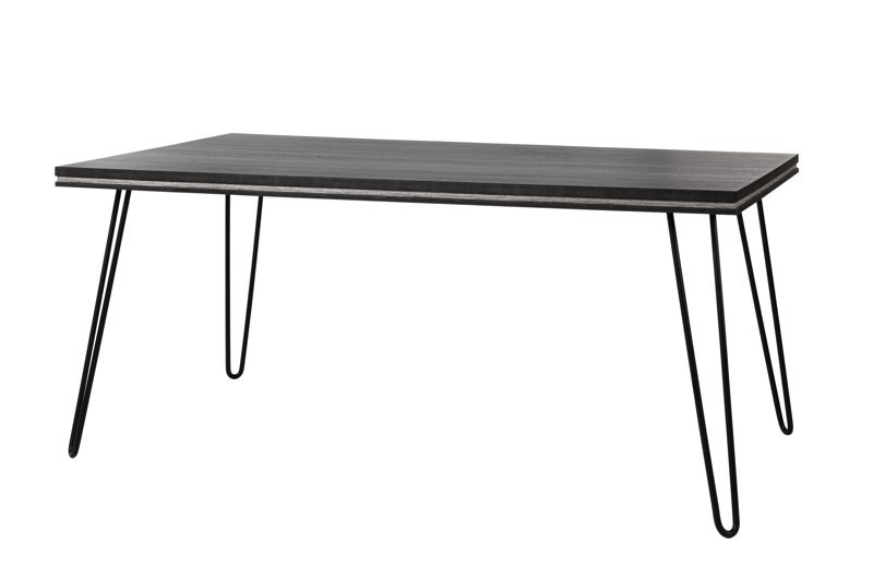 Table de salle à manger 160 cm teinté gris foncé