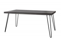 Table de salle à manger 180 cm teinté gris foncé