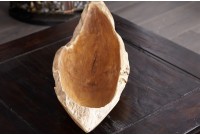 Corbeille de fruit design naturel de 60 cm en bois du teck massif