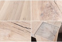 Table à manger moderne rectangulaire de couleur chêne clair en bois