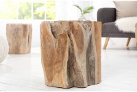 Table d'appoint design naturel en bois massif