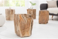 Table d'appoint design naturel en bois massif