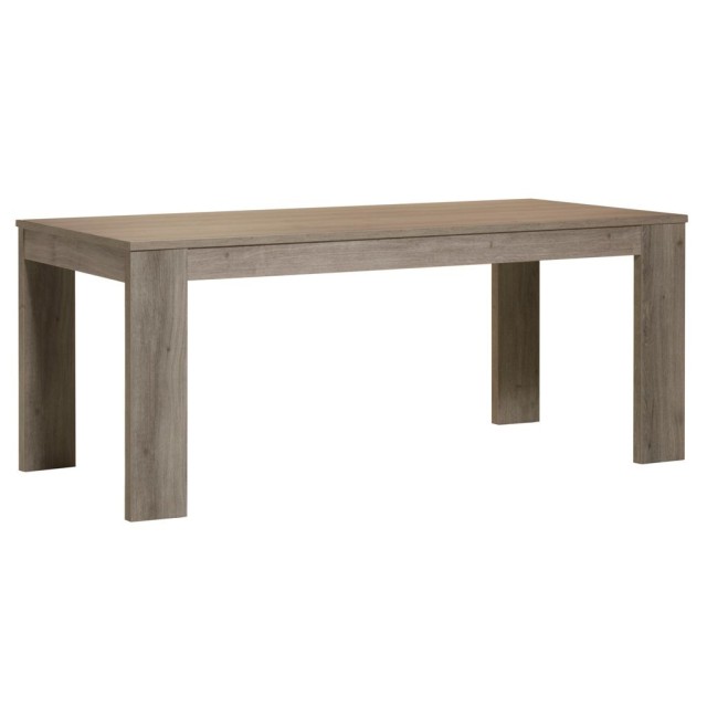 Table à manger rectangulaire 190 cm coloris mara graphite