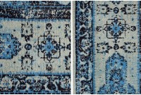 Tapis design antique de 240x160cm coloris bleu