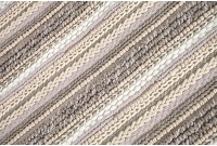 Tapis contemporain tricoté de 120x200cm en laine coloris naturel