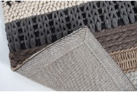 Tapis design gris de 200x120cm en laine tricoté