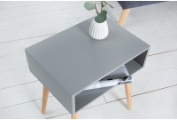Lot de 2 tables d'appoint style scandinave coloris gris et chêne