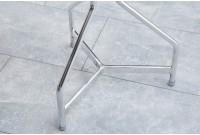 Tabouret de bar design industriel coloris argenté en métal-aluminium