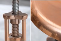 Tabouret de bar design industriel coloris cuivre en métal-aluminium